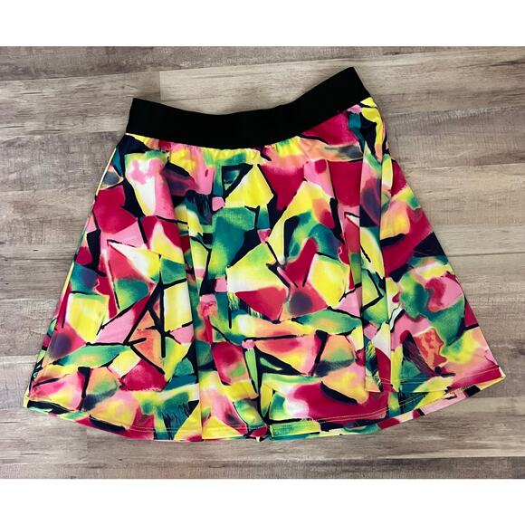 Kidpik Girls Pull On Abstract Print Skater Skirt sz S - Picture 2 of 2